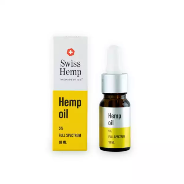 Swiss Hemp - CBD Масло КБД Hemp Oil 5% (10 ml./500 mg.) Full Spectrum