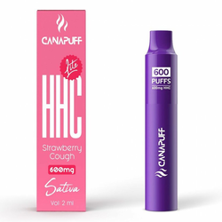 HHC Вейп-ручка Canapuff - Strawberry Cough (600 mg. HHC) 2 ml.