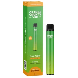 Orange County - CBD/CBG Вейп-ручка Sour Apple (250 mg. CBD + 250 mg. CBG) 2 ml.
