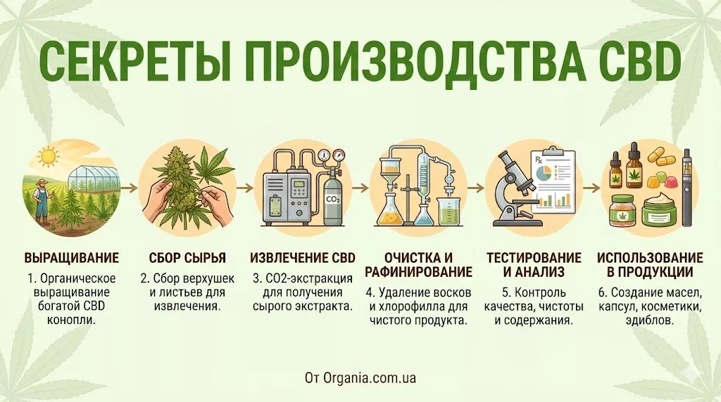 Каннабидиол – конопляная продукция. Секреты производства