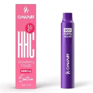 HHC Вейп-ручка Canapuff - Strawberry Cough (600 mg. HHC) 2 ml.
